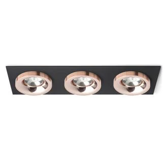 RENDL R13263 SHARM SQ III wpuszczana czarna miedź/miedź 230V LED 3x10W 24° 3000K