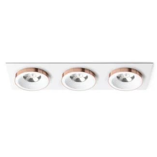 RENDL R13260 SHARM SQ III wpuszczana biała miedź 230V LED 3x10W 24° 3000K