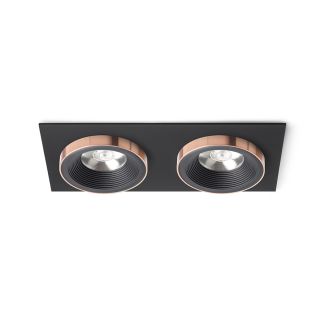 RENDL R13259 SHARM SQ II wpuszczana czarna/czarna miedź 230V LED 2x10W 24° 3000K