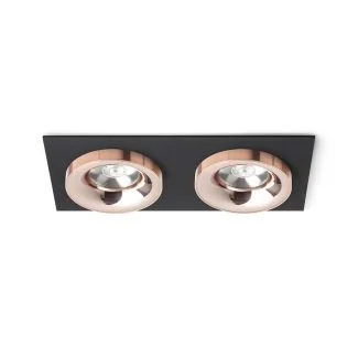 RENDL R13258 SHARM SQ II wpuszczana czarna miedź/miedź 230V LED 2x10W 24° 3000K