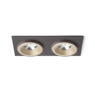RENDL R13256 SHARM SQ II wpuszczana perłowo-złota/brązowa 230V LED 2x10W 24° 3000K