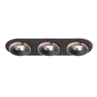 RENDL R13249 SHARM R III wpuszczana czarna/czarna miedź 230V LED 3x10W 24° 3000K