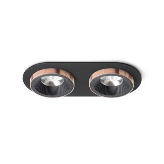 RENDL R13244 SHARM R II wpuszczana czarna/czarna miedź 230V LED 2x10W 24° 3000K