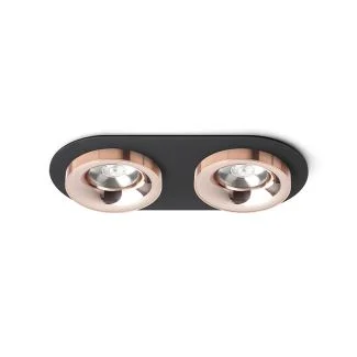 RENDL R13243 SHARM R II wpuszczana czarna miedź/miedź 230V LED 2x10W 24° 3000K