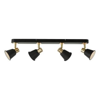 DAR FRY8454 FRY 4LT BAR PLATE BLACK ROSE GOLD GU10 LED INC