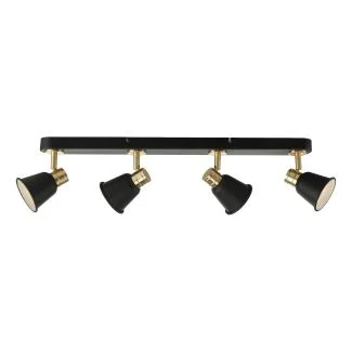 DAR FRY8454 FRY 4LT BAR PLATE BLACK ROSE GOLD GU10 LED INC