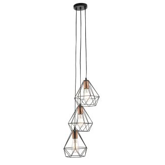 DAR DEY0322 DEYON 3LT CLUSTER PENDANT BLACK COPPER