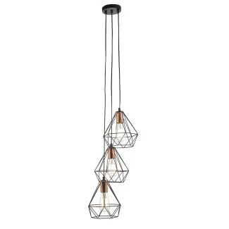 DAR DEY0322 DEYON 3LT CLUSTER PENDANT BLACK COPPER