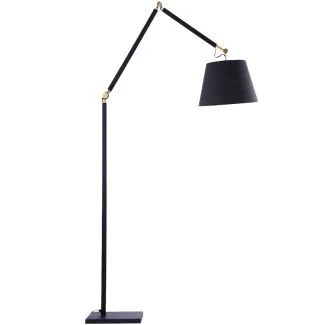 AZZARDO AZ4193 ZYTA FLOOR LAMPBODY BK/GO DECORATIVE FLOOR BLACK / GOLD