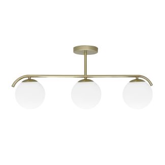 Candellux 33-35424 AMADEO lampa sufitowa mosiężny 3x40W E14 klosz biały