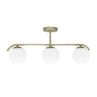 Candellux 33-35424 AMADEO lampa sufitowa mosiężny 3x40W E14 klosz biały
