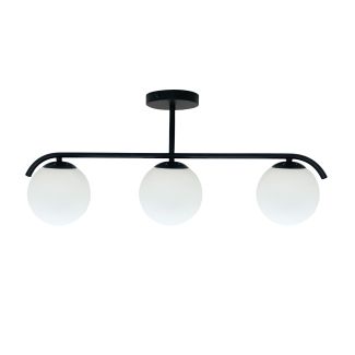 Candellux 33-35417 AMADEO lampa sufitowa czarny 3x40W E14 klosz biały