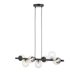 SIGMA 40792 AVOLA lampa wisząca kulki 7 czarne/transparentne