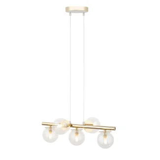 SIGMA 40799 AVOLA lampa wisząca 5 złoty/transparentny