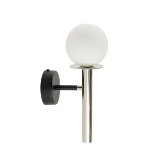 SIGMA 40767 DAISY 1 kinkiet srebrny/biały