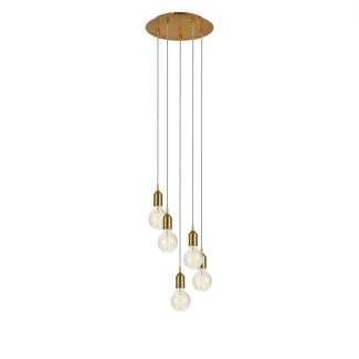 MARKSLOJD 108100 BRONX lampa wisząca 5L Okrągła Brązowa