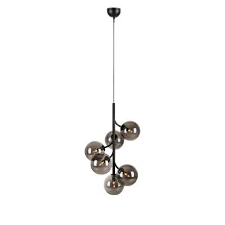 MARKSLOJD 108108 CALLISTO lampa wisząca 6L Czarny/Przydymiony