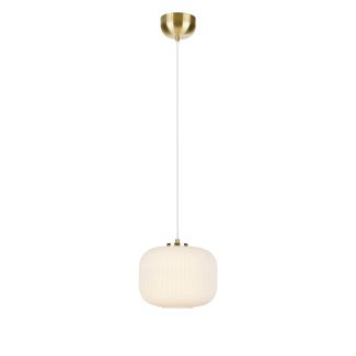 MARKSLOJD 107918 SOBER lampa wisząca 1L Złoty Szczotkowany/Biała