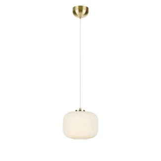 MARKSLOJD 107918 SOBER lampa wisząca 1L Złoty Szczotkowany/Biała