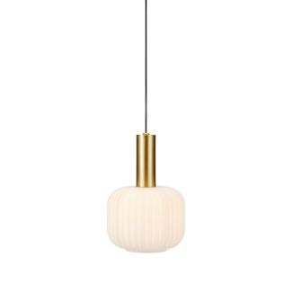 MARKSLOJD 108123 SOBER lampa wisząca Mała 1L Mosiądz/Biały