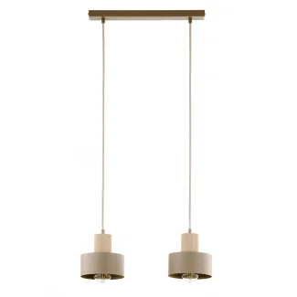 SIGMA 41871 RIF wood 2 lampa wisząca ciepły beż/drewno naturalne