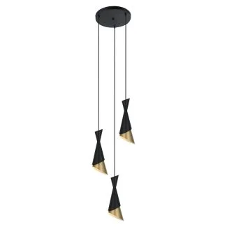ITALUX Malia PND-85949-3 BK+GD