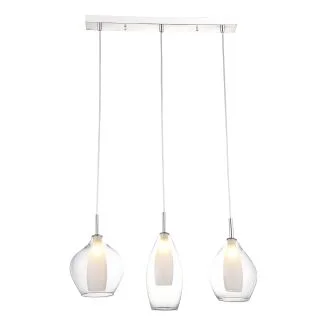 AZZARDO AZ3075 AMBER MILANO 3 CLEAR DECORATIVE LAMP