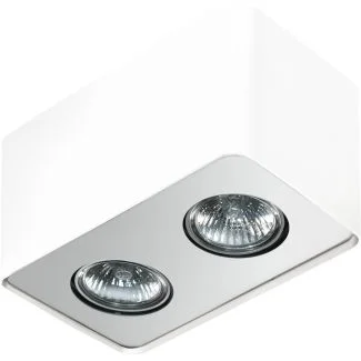 AZZARDO AZ1386 NINO 2 WHITE / ALUMINUM TECHNICAL LAMP