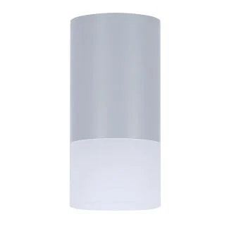 CANDELLUX 2273686 LAMPA SUFITOWA TUBA 1X50W GU10 MROŻONY+SZARY ŚR. 6,4 CM