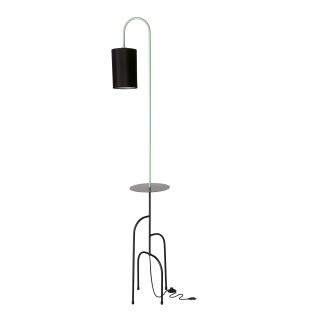 CANDELLUX 51-00064 RAVELLO LAMPA PODŁOGOWA CZARNY+ZIELONY 1X40W E14 ABAŻUR CZARNY