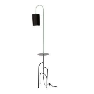 CANDELLUX 51-00064 RAVELLO LAMPA PODŁOGOWA CZARNY+ZIELONY 1X40W E14 ABAŻUR CZARNY