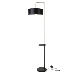 CANDELLUX 51-00026 IMPACT LAMPA PODŁOGOWA CZARNY+ZŁOTY MATOWY 1X40W E27 ABAŻUR CZARNY