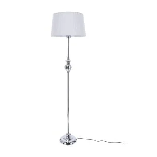 CANDELLUX 51-11947 GILLENIA LAMPA PODŁOGOWA 1X60W E27 SREBRNA + ABAŻUR 51-11947