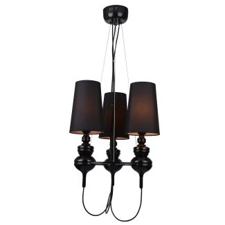 AZZARDO AD-7121S-3-BK / AZ2163 Baroco 3 pendant (black) Żyrandol