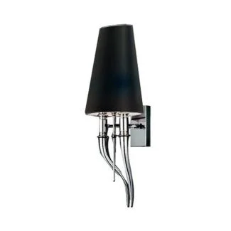 AZZARDO AB8074-1S-BK-CH / AZ1343 Diablo (black) Lampa ścienna / kinkiet