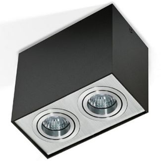 AZZARDO GM4204-BK-ALU / AZ1355 Eloy 2 (black/aluminium) Lampa sufitowa