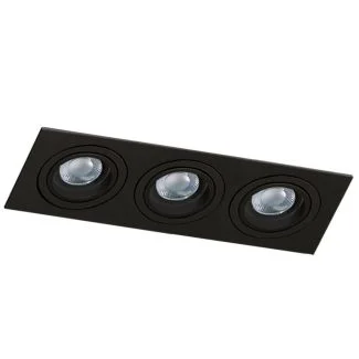 AZZARDO SN-6813S-BK / AZ2440 Caro 3 Square (black) Lampa wpuszczane