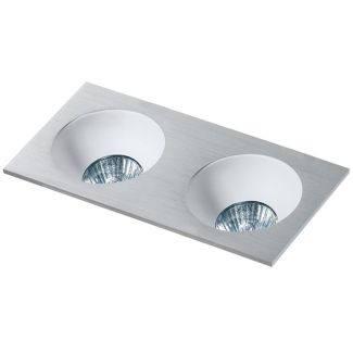 AZZARDO GM2203-ALU / AZ1737 Hugo 2 downlight (aluminium) reflector not included Lampa wpuszczane
