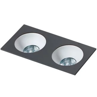 AZZARDO GM2203-BK / AZ1740 Hugo 2 downlight (black) reflector not included Lampa wpuszczane