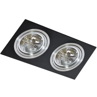 AZZARDO GM2200-BK-ALU / AZ0772 Siro 2 (black/aluminium) Lampa wpuszczane
