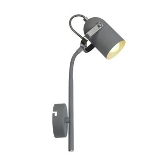 CANDELLUX 91-66527 GRAY KINKIET NA WYSIĘGNIKU 1X40W E14 SZARY