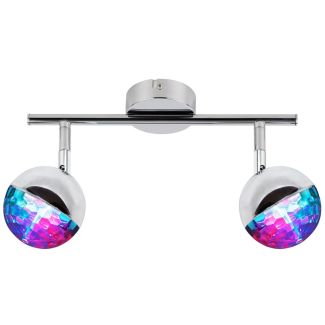 CANDELLUX 92-67760 PARTY LISTWA 2X3W LED RGB GŁÓWKA OKRĄGŁA 1E Z PRZEGUBEM KD SYSTEM CHROM
