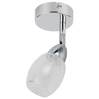 CANDELLUX 91-67500 RICO KINKIET 1X6W LED SMD GŁÓWKA OKRĄGŁA 1E Z PRZEGUBEM KD SYSTEM KLOSZ WYMIENNY CHROM/BEZBARWNY