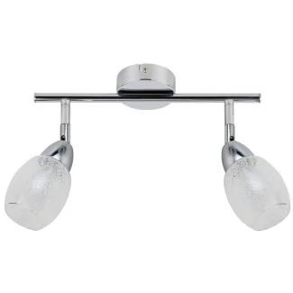 CANDELLUX 92-67579 RICO LISTWA 2X6W LED SMD GŁÓWKA OKRĄGŁA 1E Z PRZEGUBEM KD SYSTEM KLOSZ WYMIENNY CHROM/BEZBARWNY