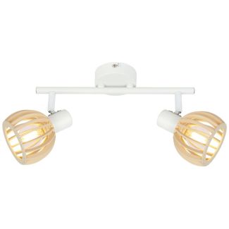 CANDELLUX 92-68088 ATARRI LISTWA 2X25W E14 BIAŁY+DREWNO