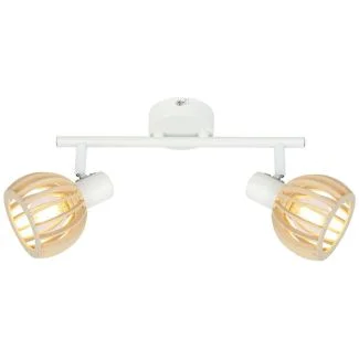 CANDELLUX 92-68088 ATARRI LISTWA 2X25W E14 BIAŁY+DREWNO