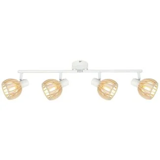 CANDELLUX 94-68101 ATARRI LISTWA 4X25W E14 BIAŁY+DREWNO