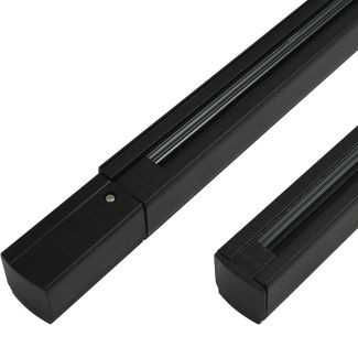 AZZARDO AZ2987 Track set 1m + End power + End Cap (black) szyna zasilanie zaślepka 3-fazowy
