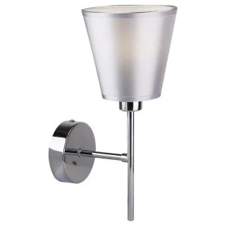 CANDELLUX 21-70616 VOX LAMPA KINKIET 1X40W E14 CHROM Z ABAŻUREM