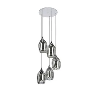 CANDELLUX 35-60198 MARINA LAMPA WISZĄCA TALERZ 5X60W E27 CHROM